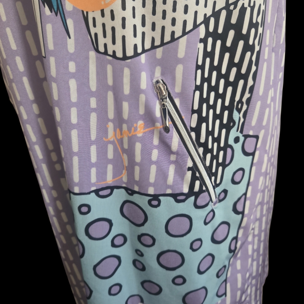 Jamie Sadock Purple and Blue Artistic Mini Dress - Picture 6 of 6